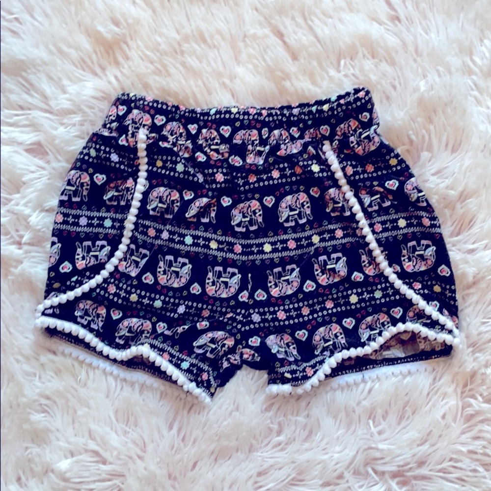 Garanimals Toddler Girls’ Elephant Print Pom-Pom Shorts
